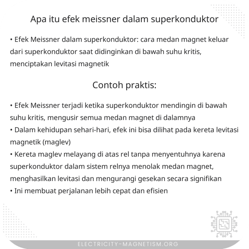 Apa Itu Efek Meissner dalam Superkonduktor?