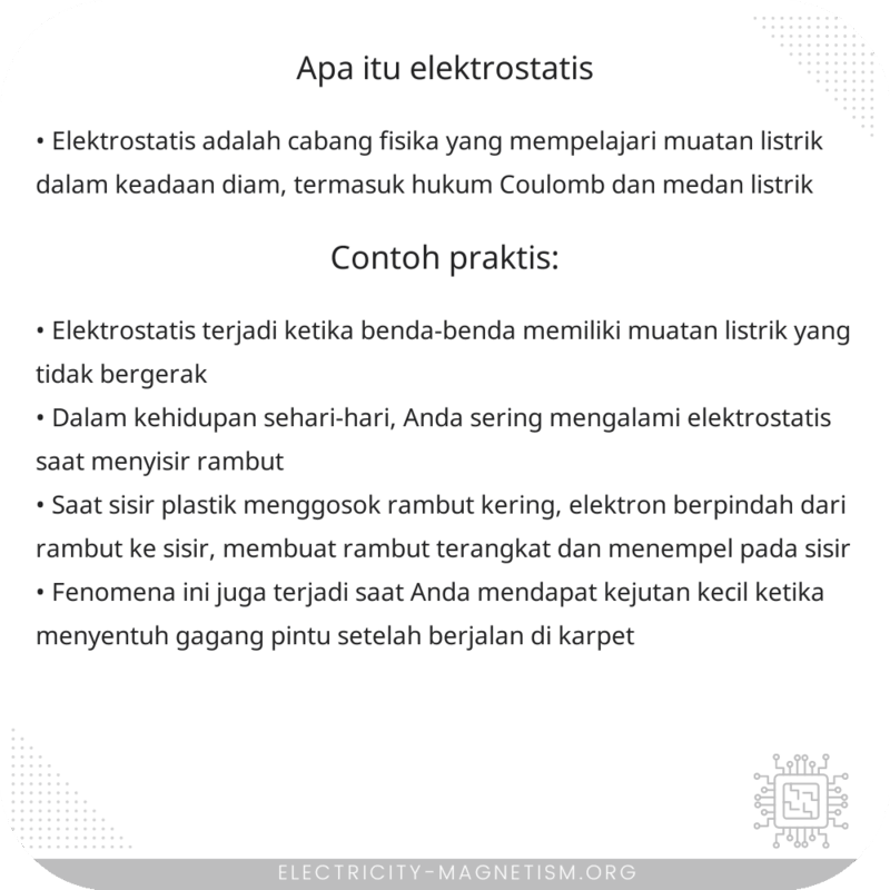 Apa Itu Elektrostatis?