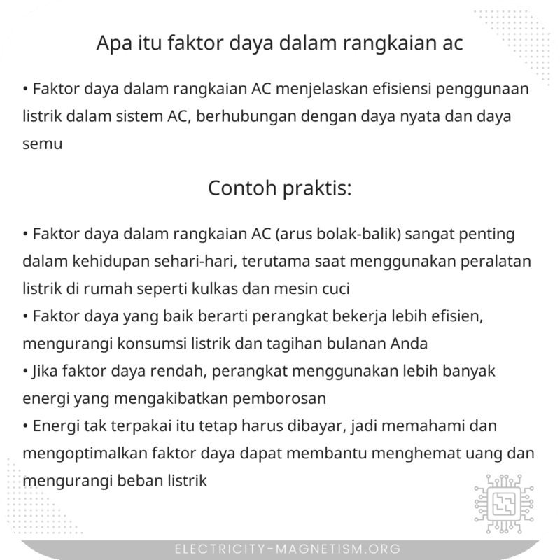 Apa Itu Faktor Daya dalam Rangkaian AC?