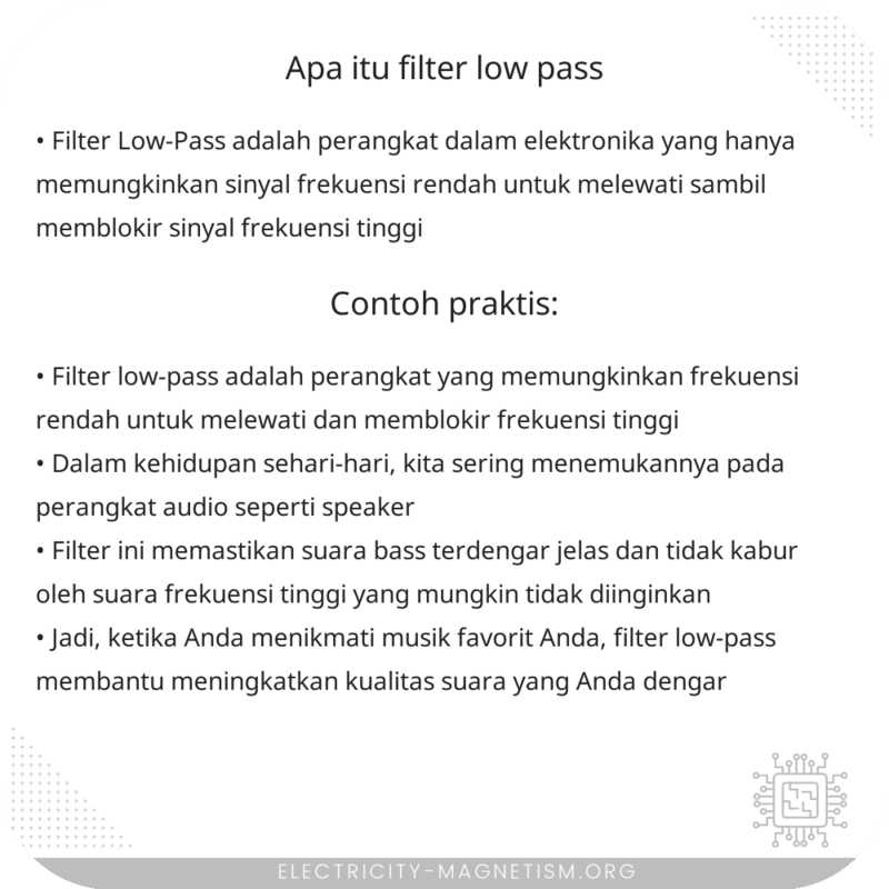 Apa itu Filter Low-Pass?