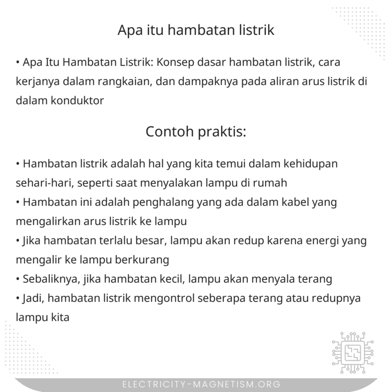 Apa Itu Hambatan Listrik?