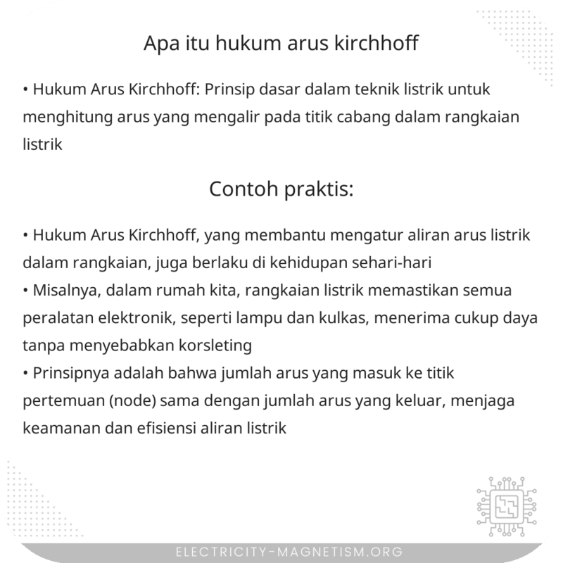 Apa Itu Hukum Arus Kirchhoff?