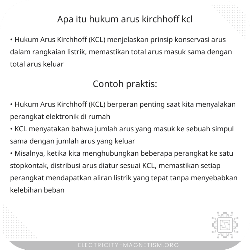 Apa Itu Hukum Arus Kirchhoff (KCL)?