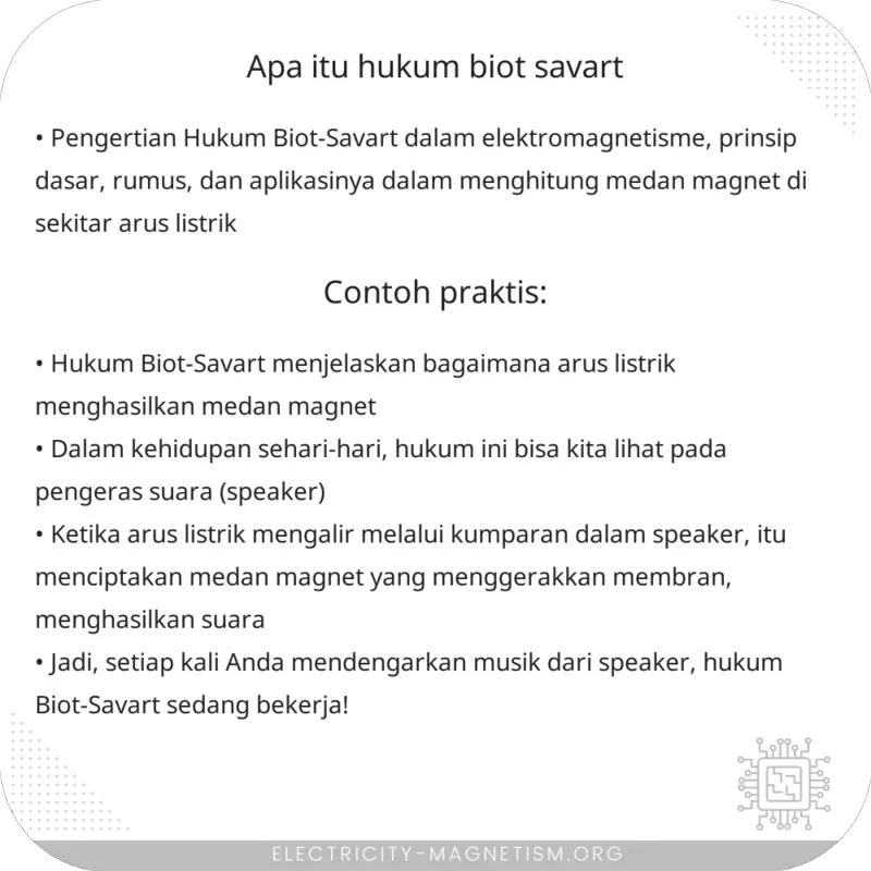 Apa itu Hukum Biot-Savart?