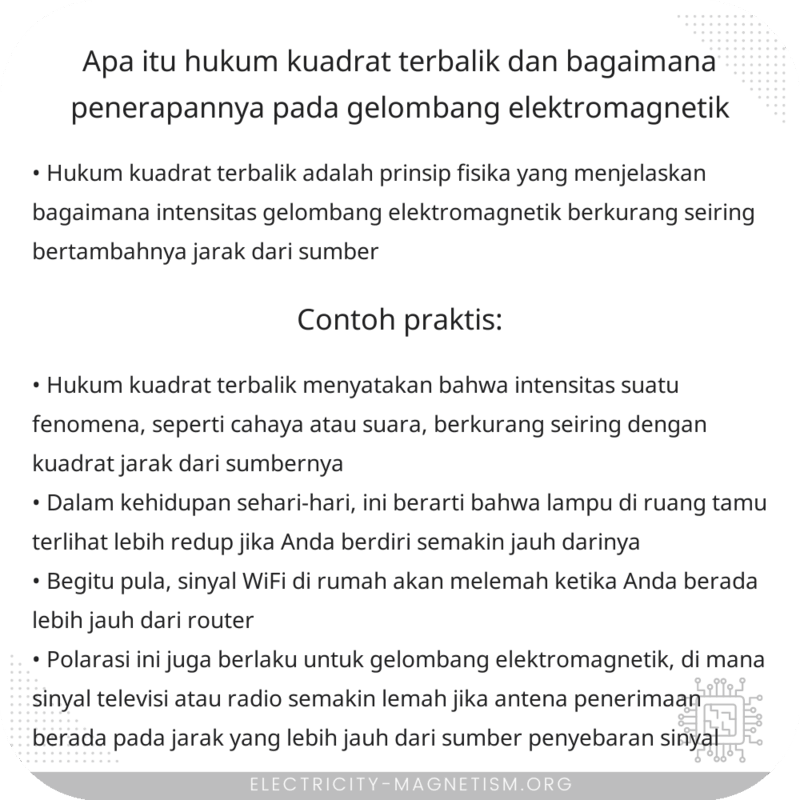 Apa Itu Hukum Kuadrat Terbalik dan Bagaimana Penerapannya pada Gelombang Elektromagnetik?