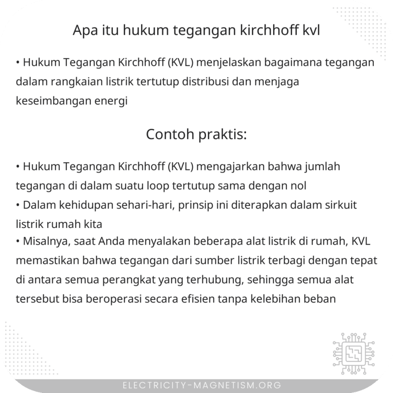 Apa Itu Hukum Tegangan Kirchhoff (KVL)?