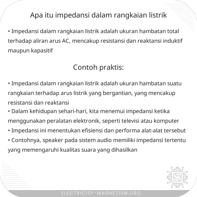 Apa itu impedansi dalam rangkaian listrik?