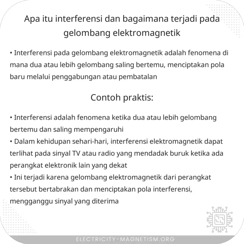 Apa Itu Interferensi dan Bagaimana Terjadi pada Gelombang Elektromagnetik?