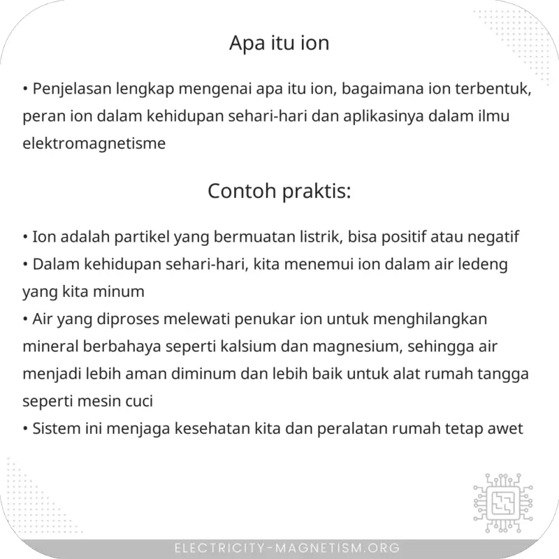 Apa Itu Ion? Electricity