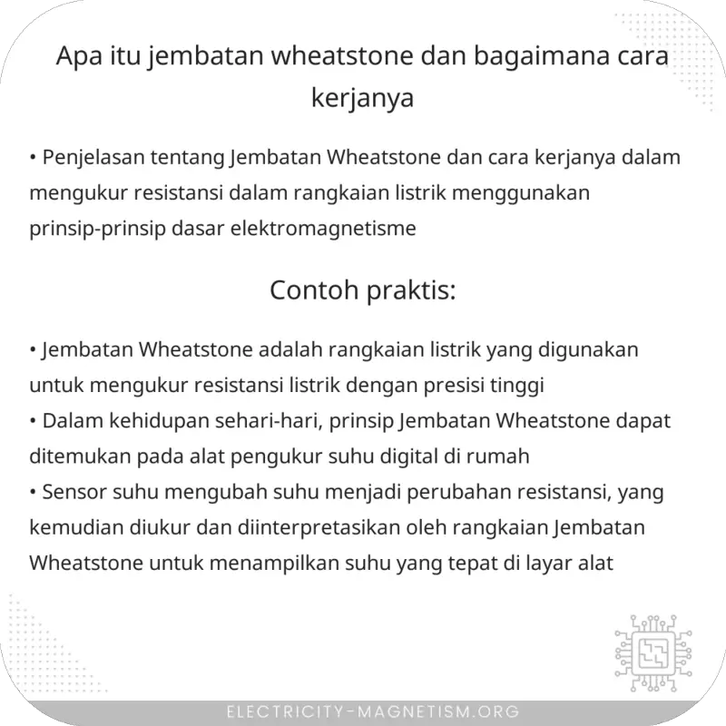 Apa itu Jembatan Wheatstone dan Bagaimana Cara Kerjanya?