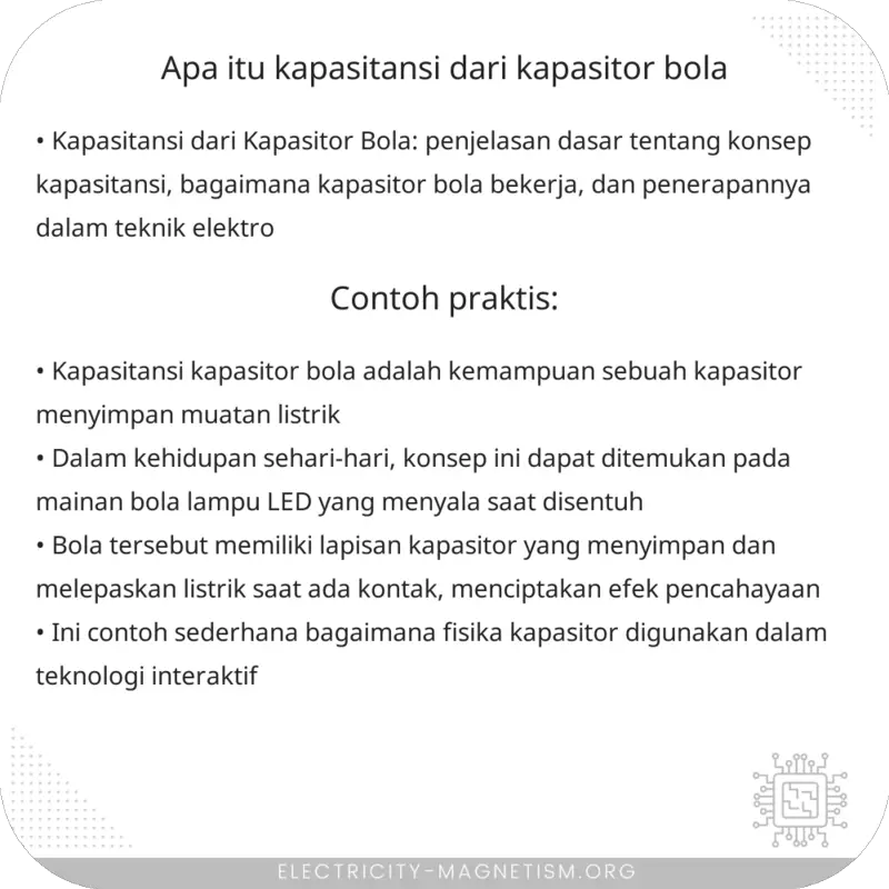 Apa Itu Kapasitansi dari Kapasitor Bola?
