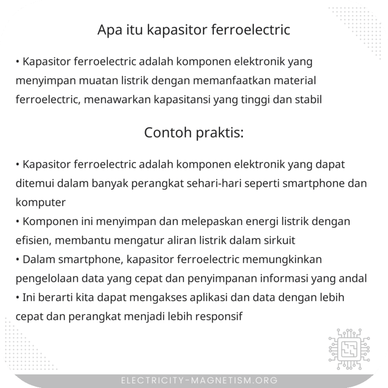 Apa Itu Kapasitor Ferroelectric?