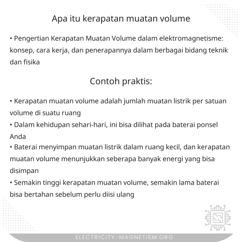 Apa Itu Kerapatan Muatan Volume?