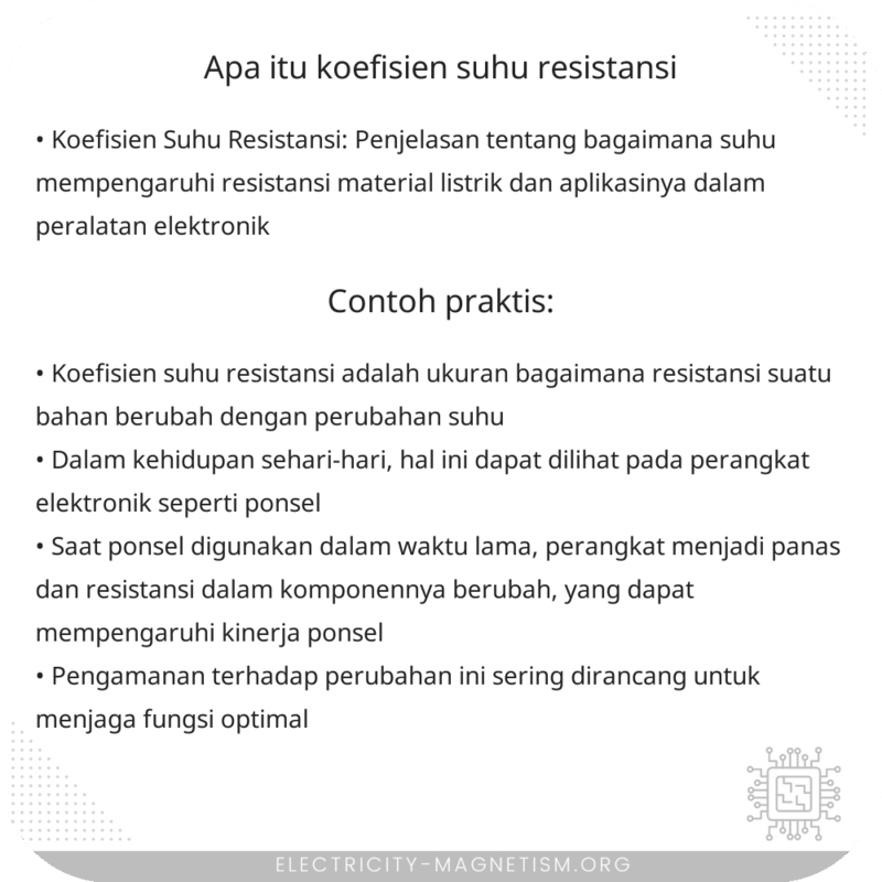 Apa Itu Koefisien Suhu Resistansi?