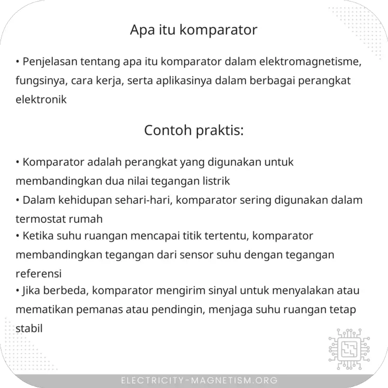 Apa Itu Komparator?