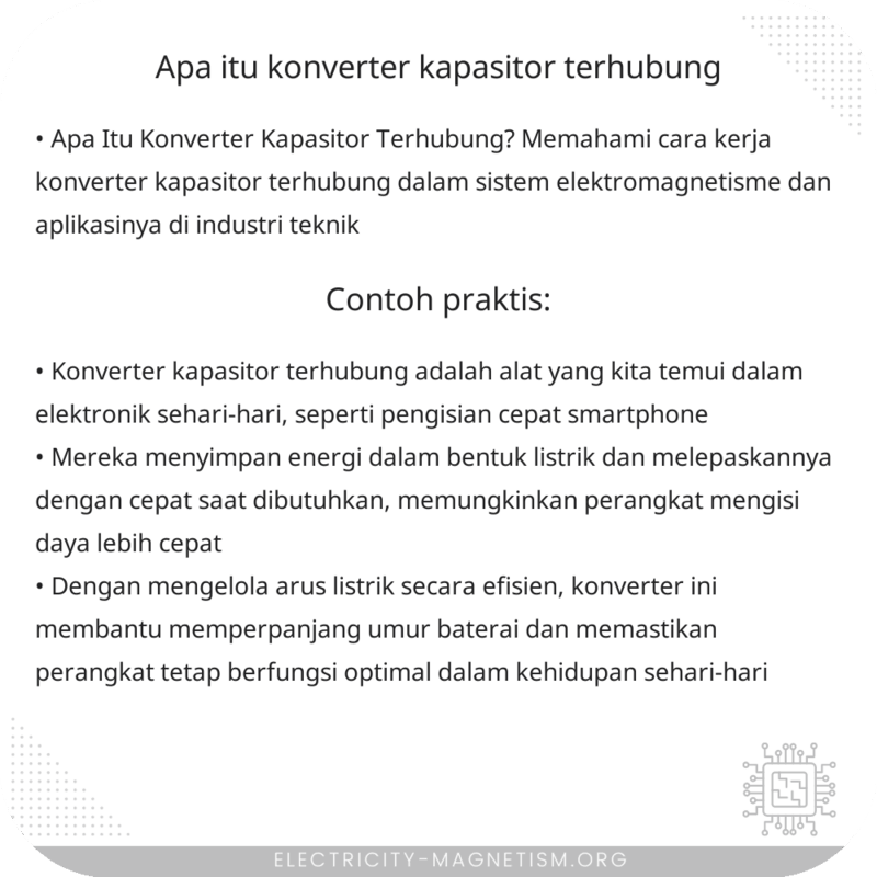 Apa Itu Konverter Kapasitor Terhubung?