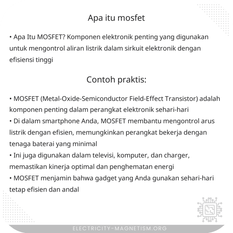 Apa Itu MOSFET?