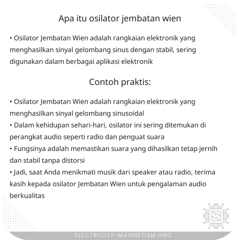Apa Itu Osilator Jembatan Wien?