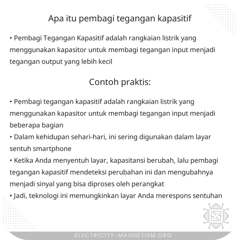 Apa itu Pembagi Tegangan Kapasitif?
