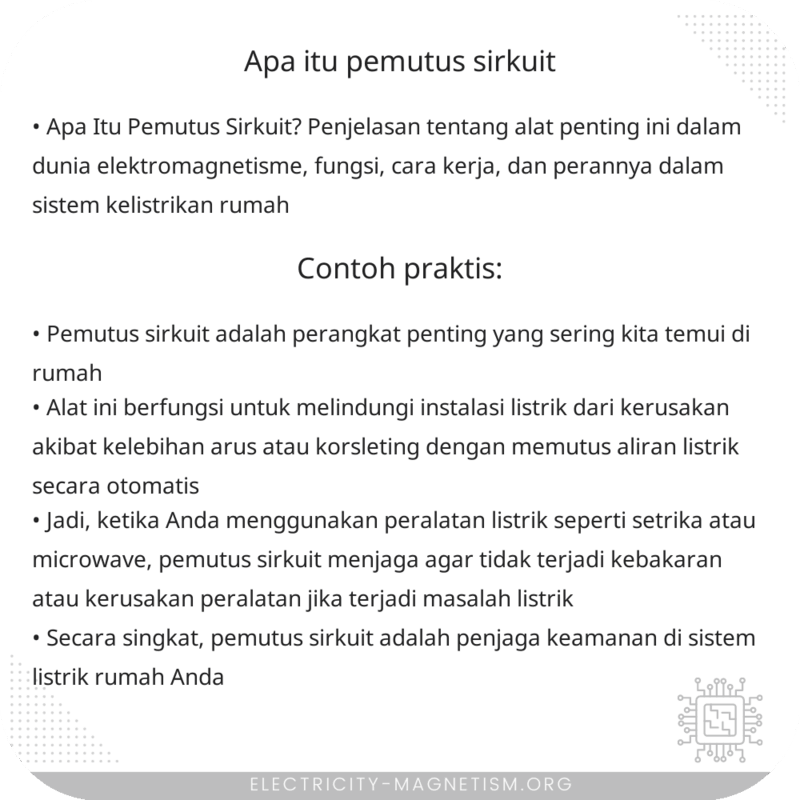 Apa Itu Pemutus Sirkuit?