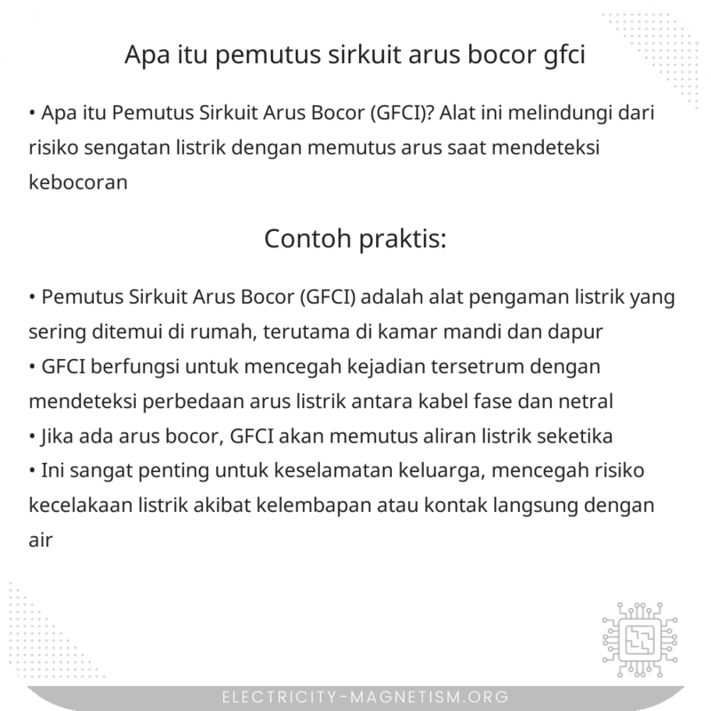 Apa itu Pemutus Sirkuit Arus Bocor (GFCI)?