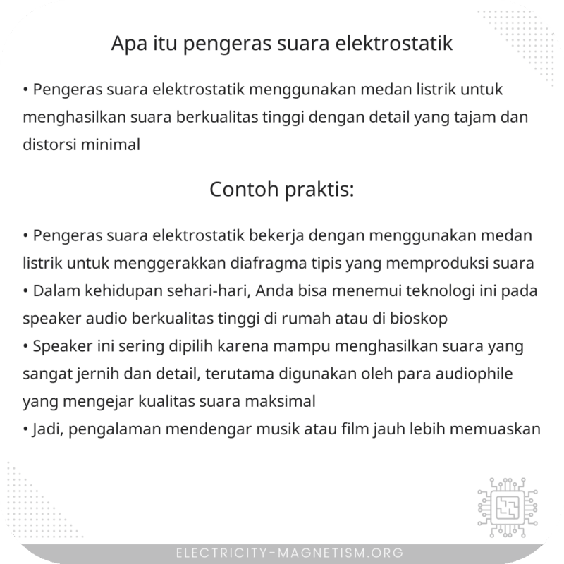 Apa Itu Pengeras Suara Elektrostatik?