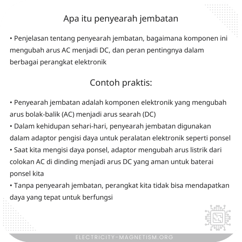 Apa Itu Penyearah Jembatan?