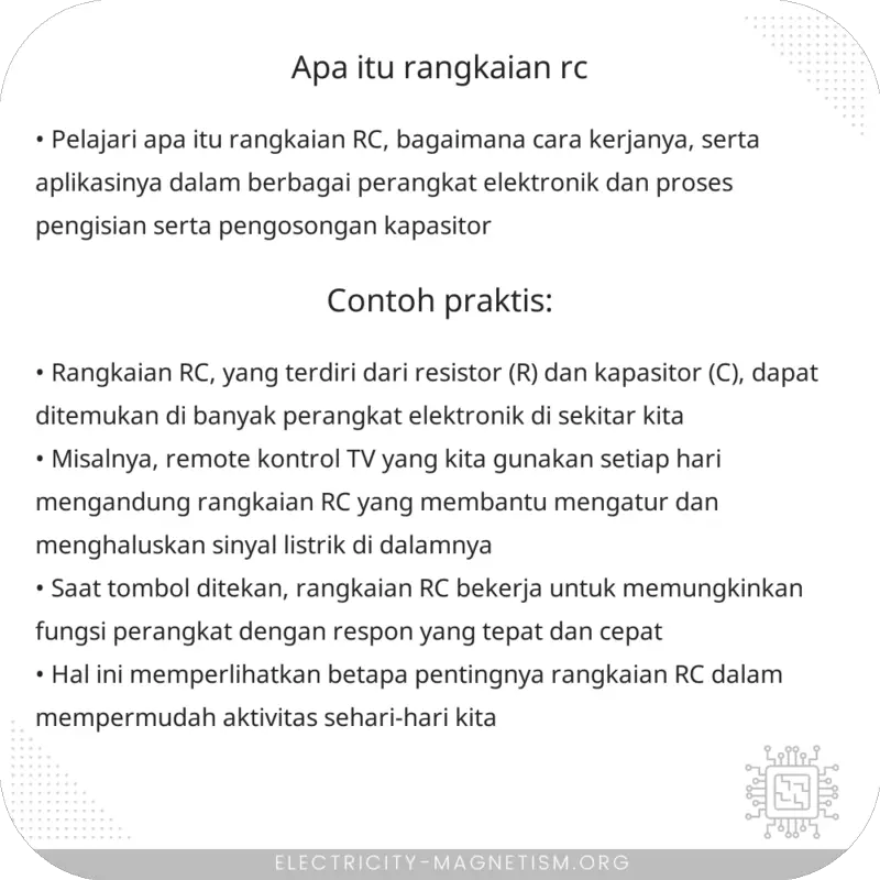 Apa Itu Rangkaian RC?