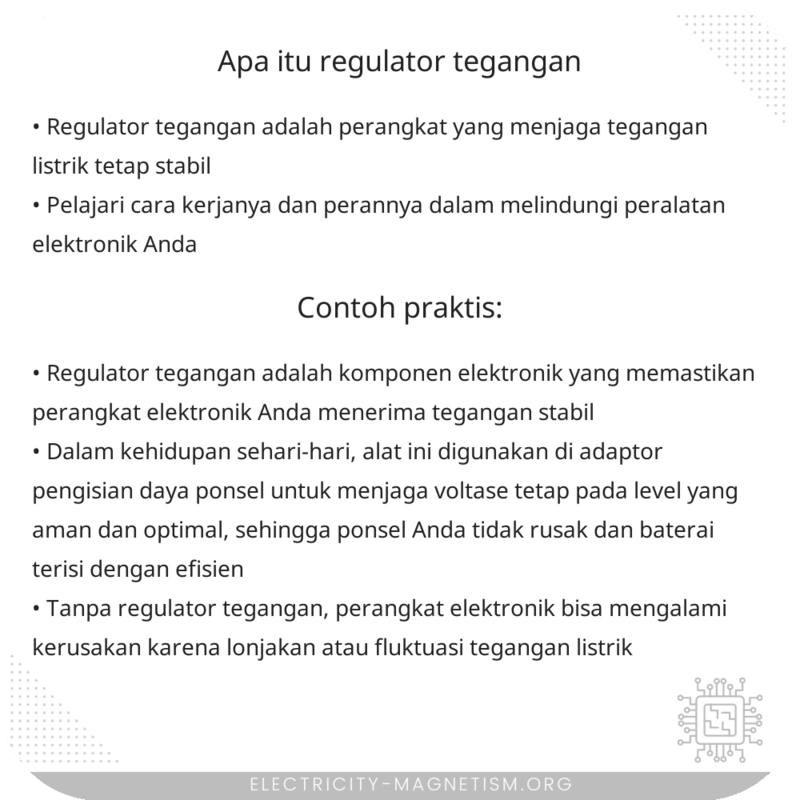 Apa Itu Regulator Tegangan?