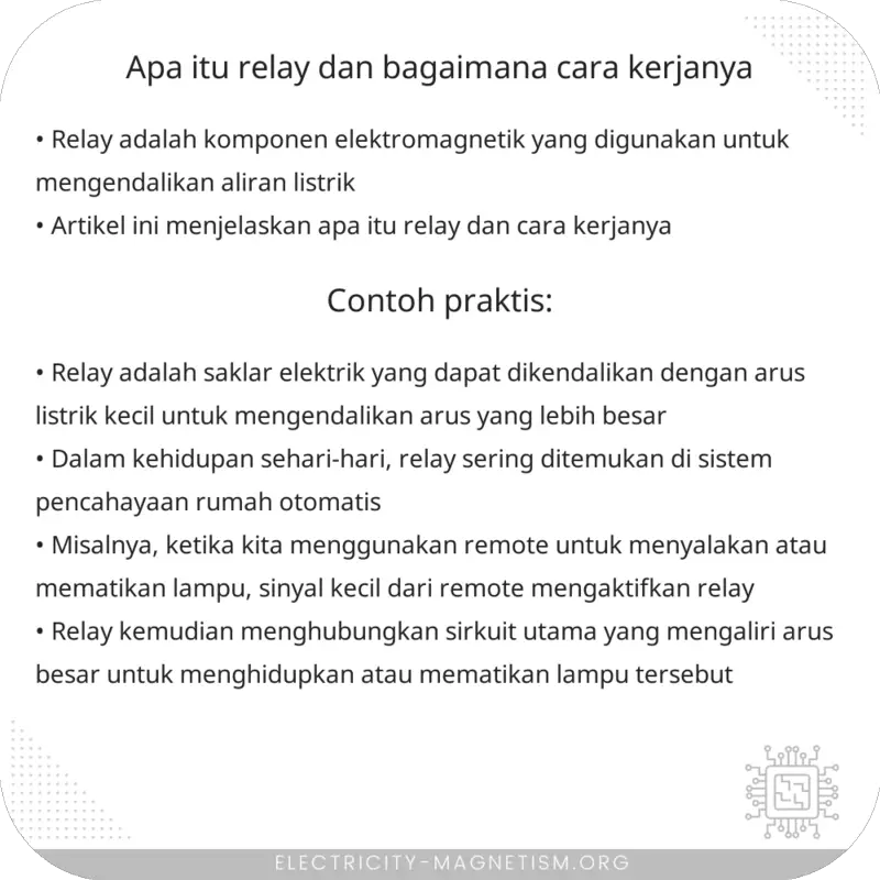 Apa Itu Relay dan Bagaimana Cara Kerjanya?