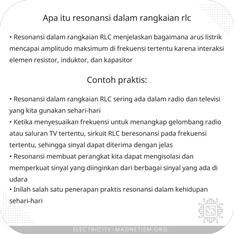 Apa itu Resonansi dalam Rangkaian RLC?