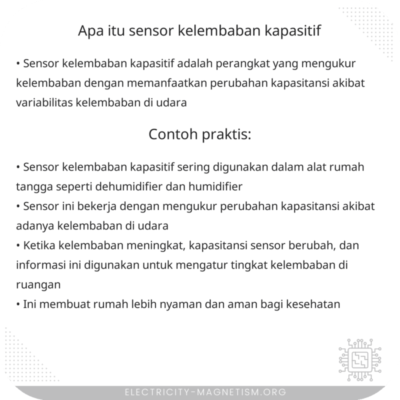 Apa Itu Sensor Kelembaban Kapasitif?