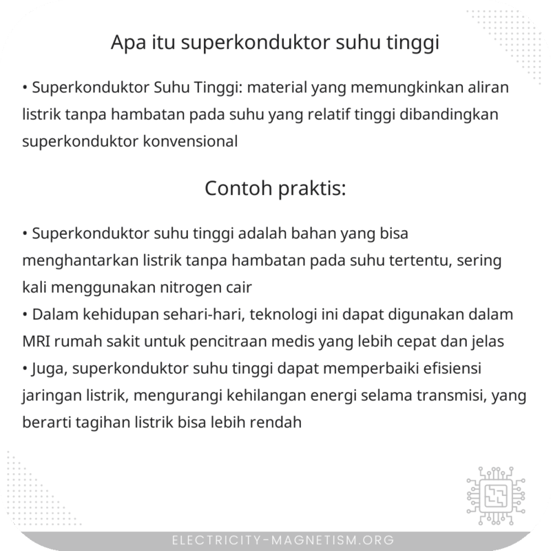 Apa itu Superkonduktor Suhu Tinggi?