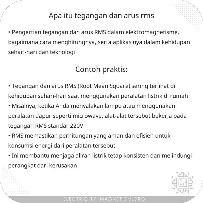 Apa Itu Tegangan dan Arus RMS?