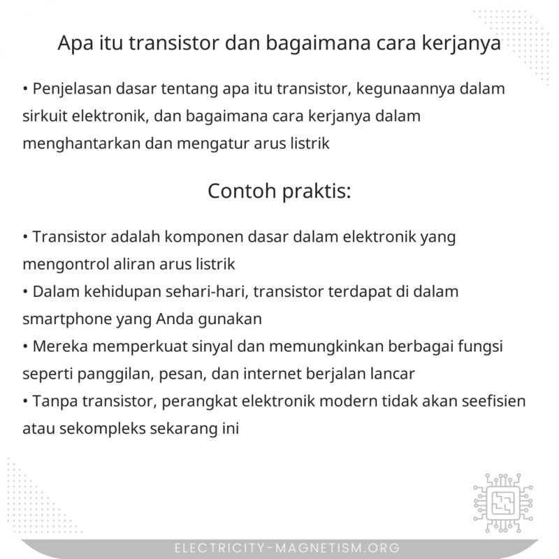 Apa Itu Transistor dan Bagaimana Cara Kerjanya?