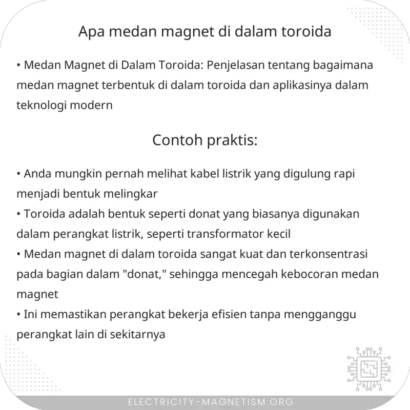 Apa Medan Magnet di Dalam Toroida?