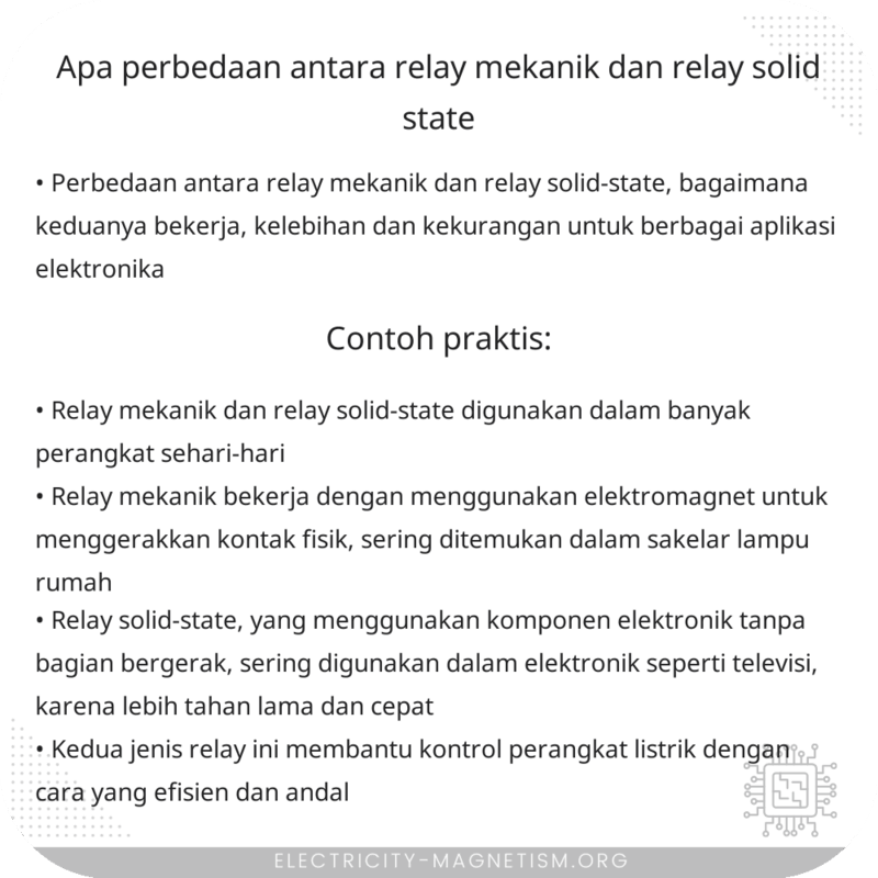 Apa Perbedaan Antara Relay Mekanik dan Relay Solid-State?