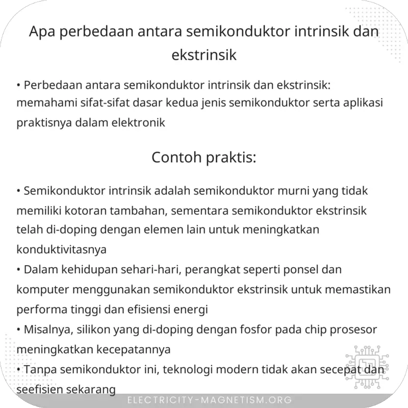 Apa Perbedaan Antara Semikonduktor Intrinsik dan Ekstrinsik?