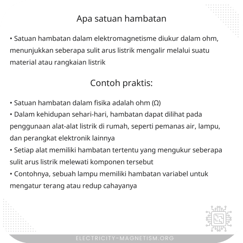 Apa Satuan Hambatan?