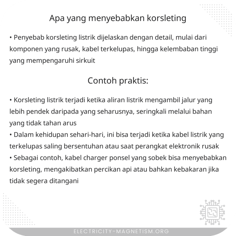 Apa yang Menyebabkan Korsleting?