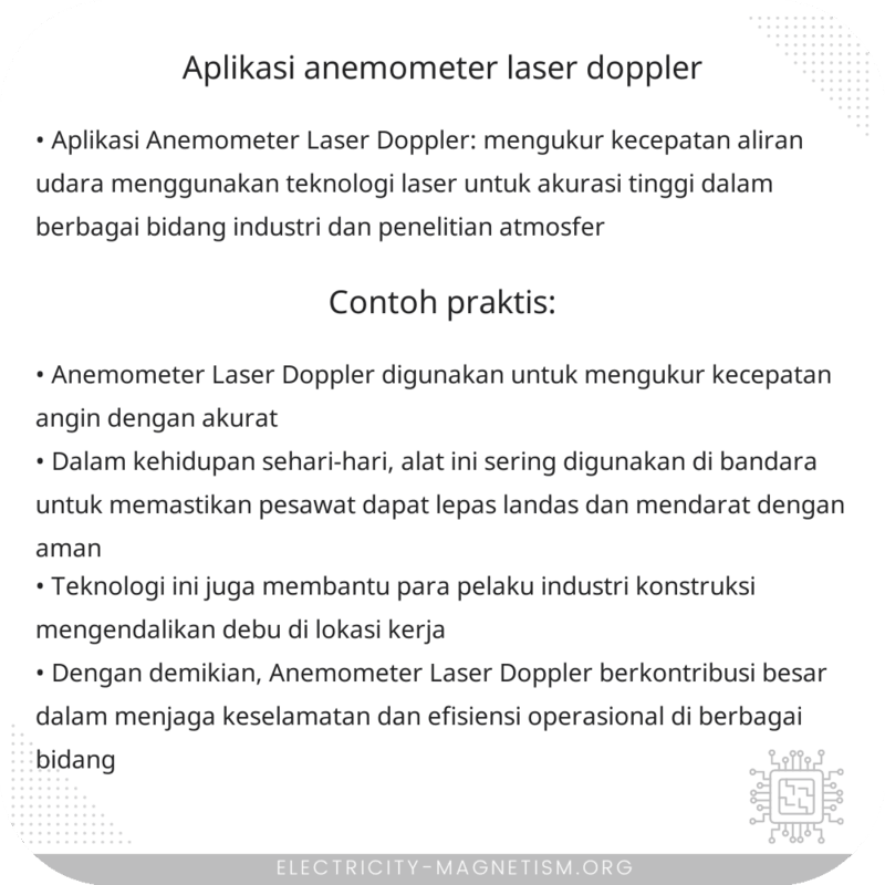 Aplikasi Anemometer Laser Doppler