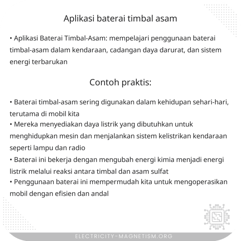 Aplikasi Baterai Timbal-Asam