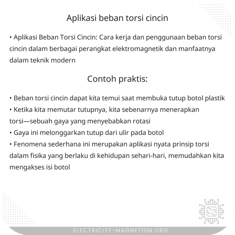 Aplikasi Beban Torsi Cincin