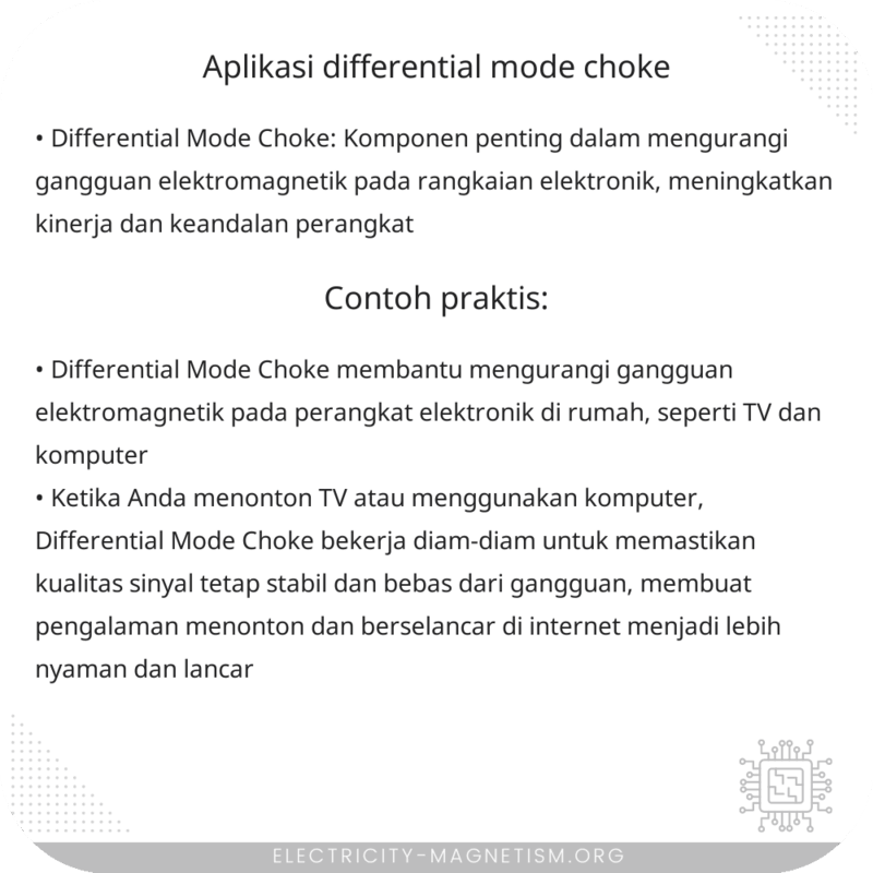 Aplikasi Differential Mode Choke