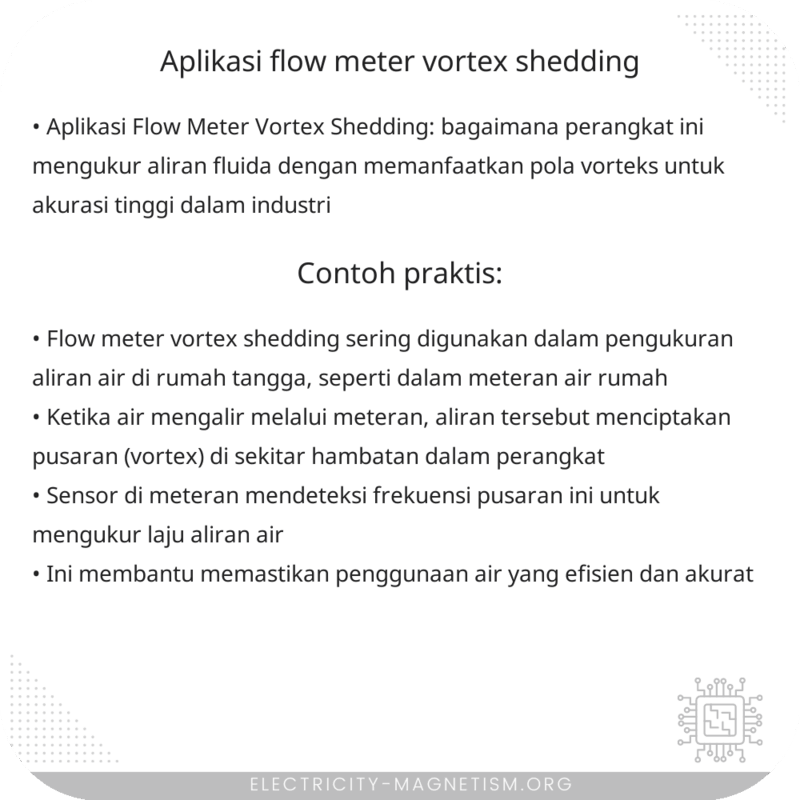 Aplikasi Flow Meter Vortex Shedding