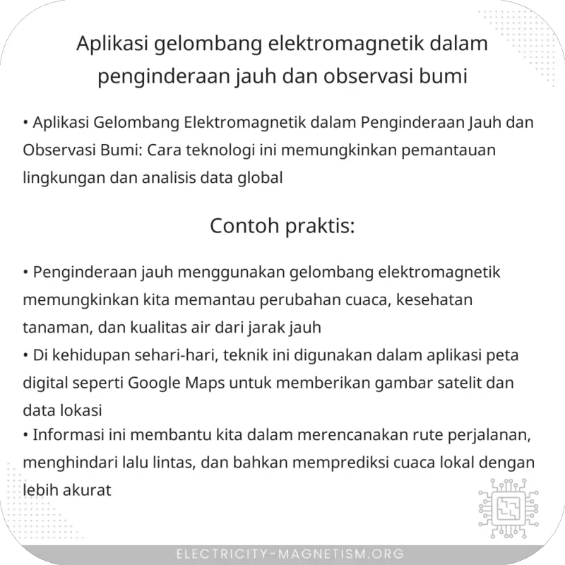 Aplikasi Gelombang Elektromagnetik dalam Penginderaan Jauh dan Observasi Bumi