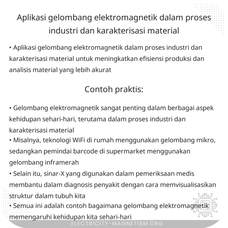 Aplikasi Gelombang Elektromagnetik dalam Proses Industri dan Karakterisasi Material