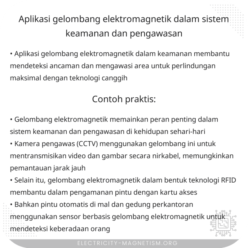 Aplikasi Gelombang Elektromagnetik dalam Sistem Keamanan dan Pengawasan
