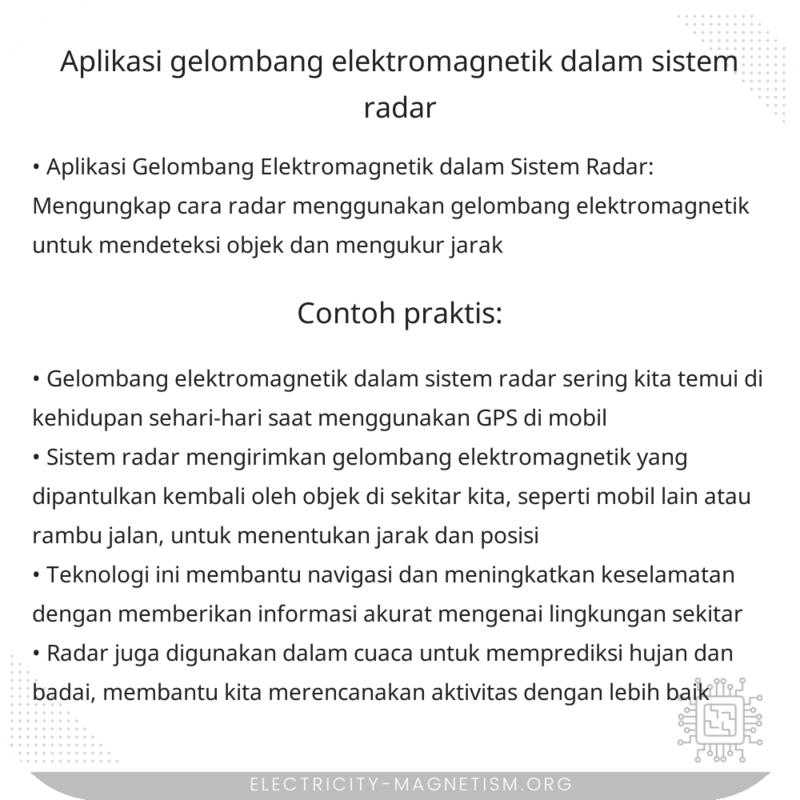 Aplikasi Gelombang Elektromagnetik dalam Sistem Radar