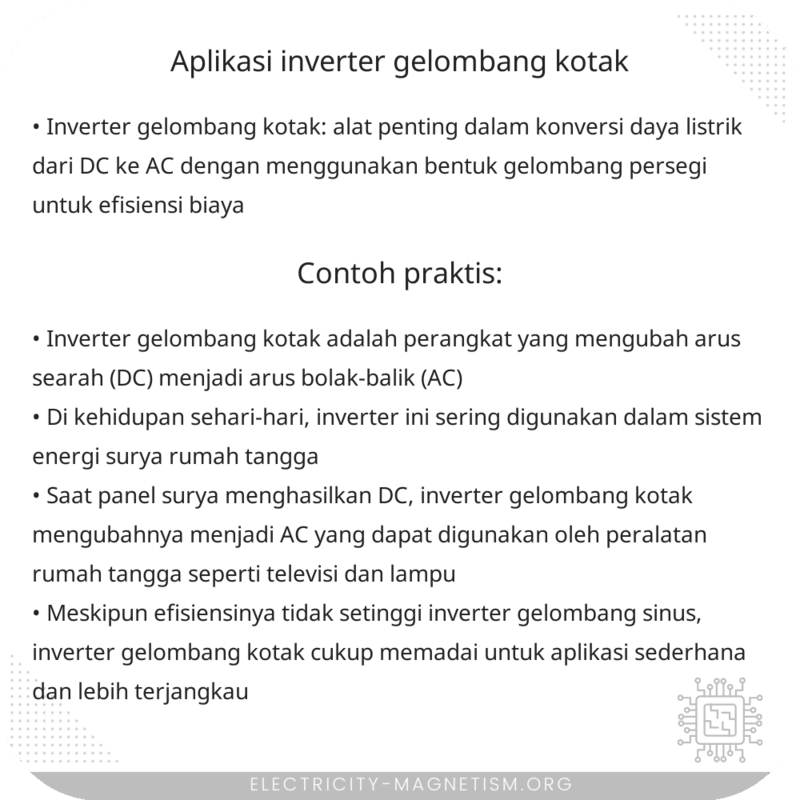 Aplikasi Inverter Gelombang Kotak